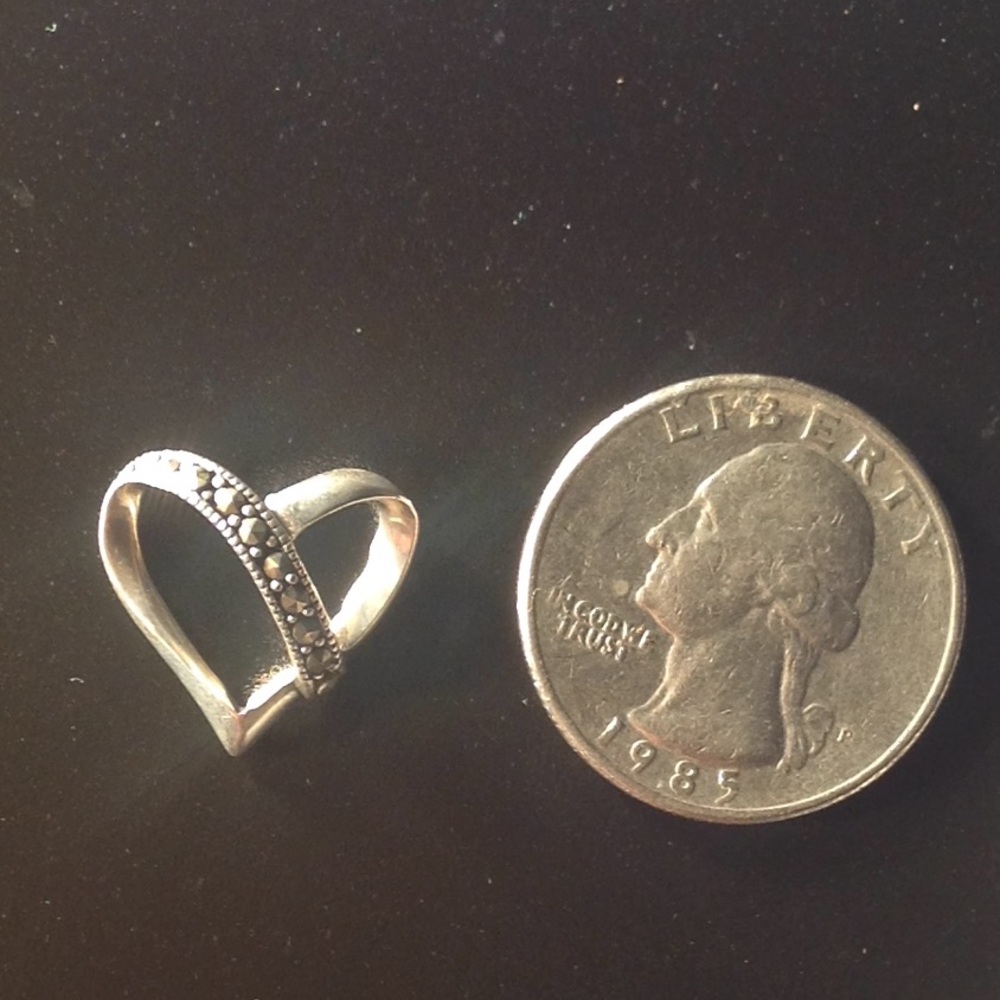 Marcasite Heart Slide